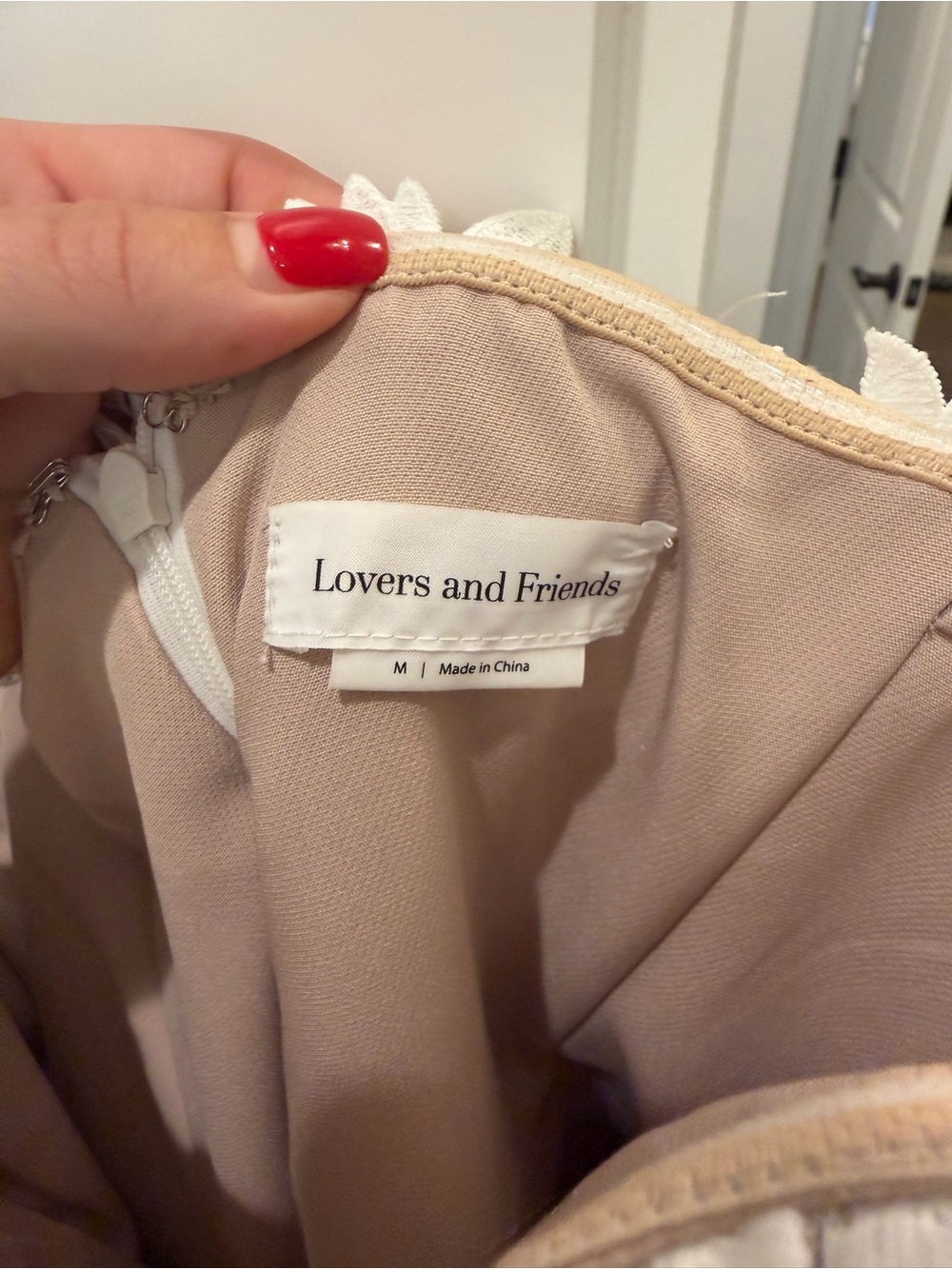 Lovers + Friends Cream Strapless Lace Mini Dress - Picture 3 of 4